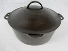 Wagner Ware Sidney O 1269 Cast Iron Round Roaster W/ Drip Drop Baster Lid