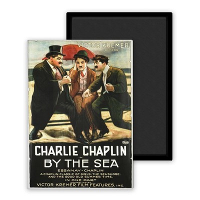 Charlie Chaplin am Meer (1915) Filmplakat Kino - Magnet 54x78mm
