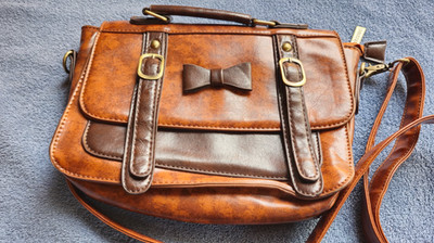 Ecosusi Brown Vegan Leather Satchel Briefcase