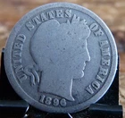 1896-P BARBER LIBERTY HEAD SILVER DIME US COIN