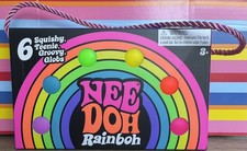 Schylling NeeDoh Rainbow Groovy Glob Squishy Set, Multicolor, 100 Authentic
