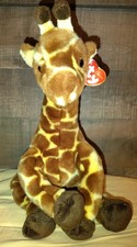 Ty Classic 14" Tall Giraffe Plush "Hightops" Beanie Stuffed Animal w/ tag 2003