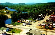 Iron Bridge, Ontario Canada COMMUNITY Imperial~Esso Gas Station~Motel Postcard