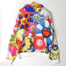 J Balvin x Takashi Murakami Flower Oversized Pullover Hoodie XL 20AW JAPAN NEW