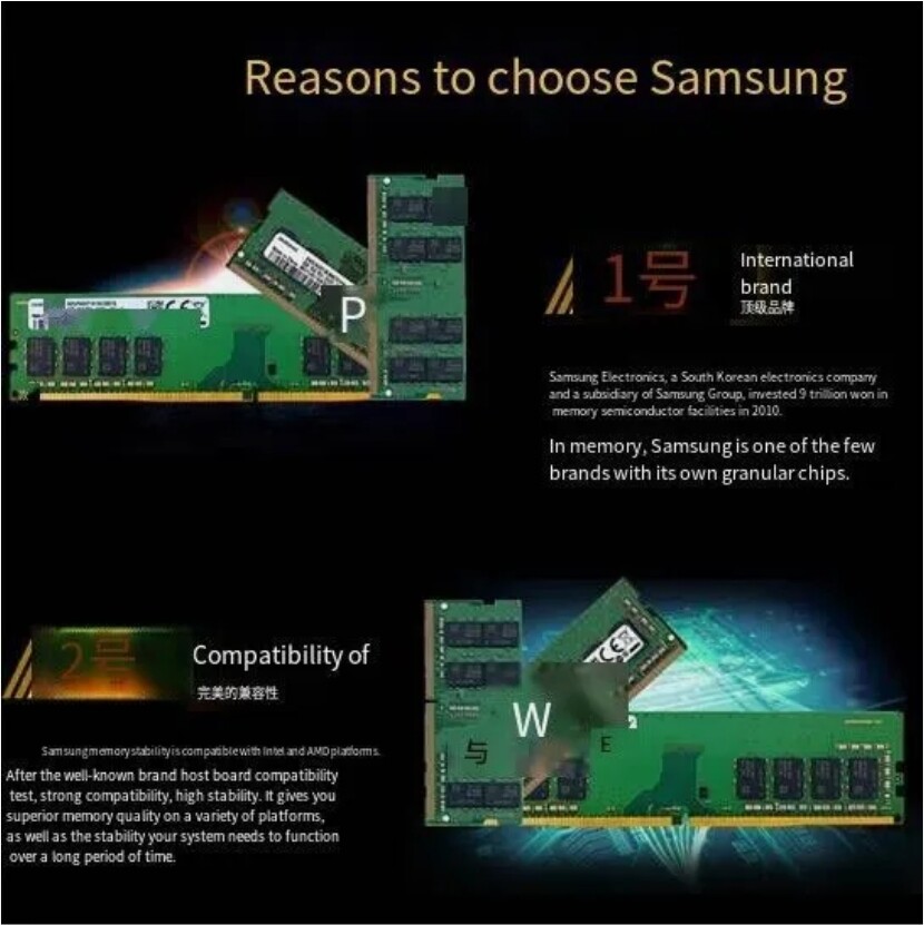 Samsung 8GB DDR4 3200 MHz PC4-25600 Laptop SODIMM 260pin Memory