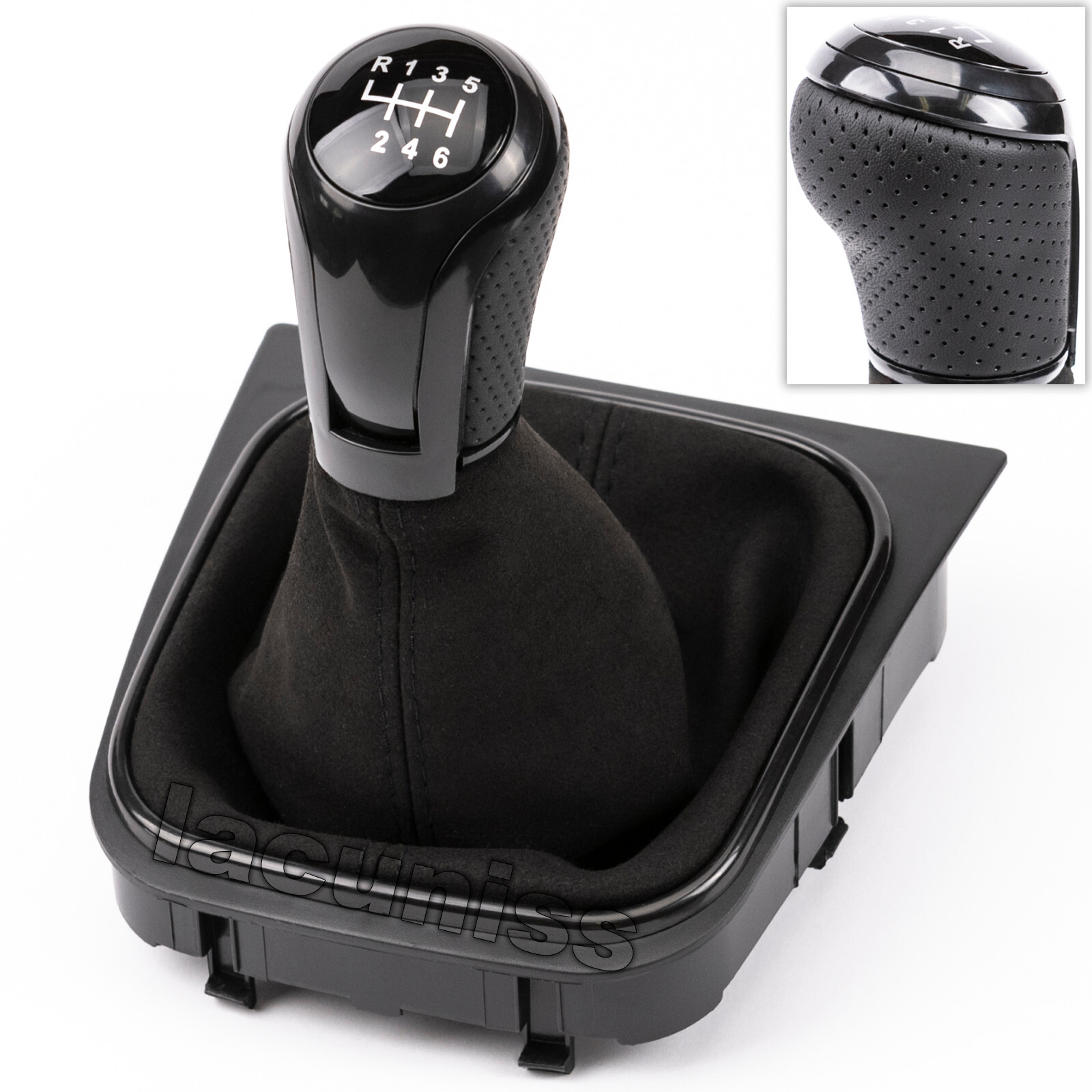 Pommier levier vitesse 6 vitesses Alcantara noir Golf 5 6 Van