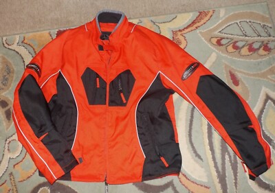 NYC SCHOTT esp PRO MOTORCYCLE JACKET w PADS LINING GUC RED BLACK ADULT MEDIUM M