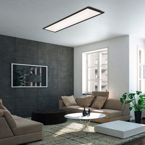LED Panel Deckenleuchte 22W Lampe neutralweiß Wohnzimmer IP20 100cm schwarz - Bild 3 von 6