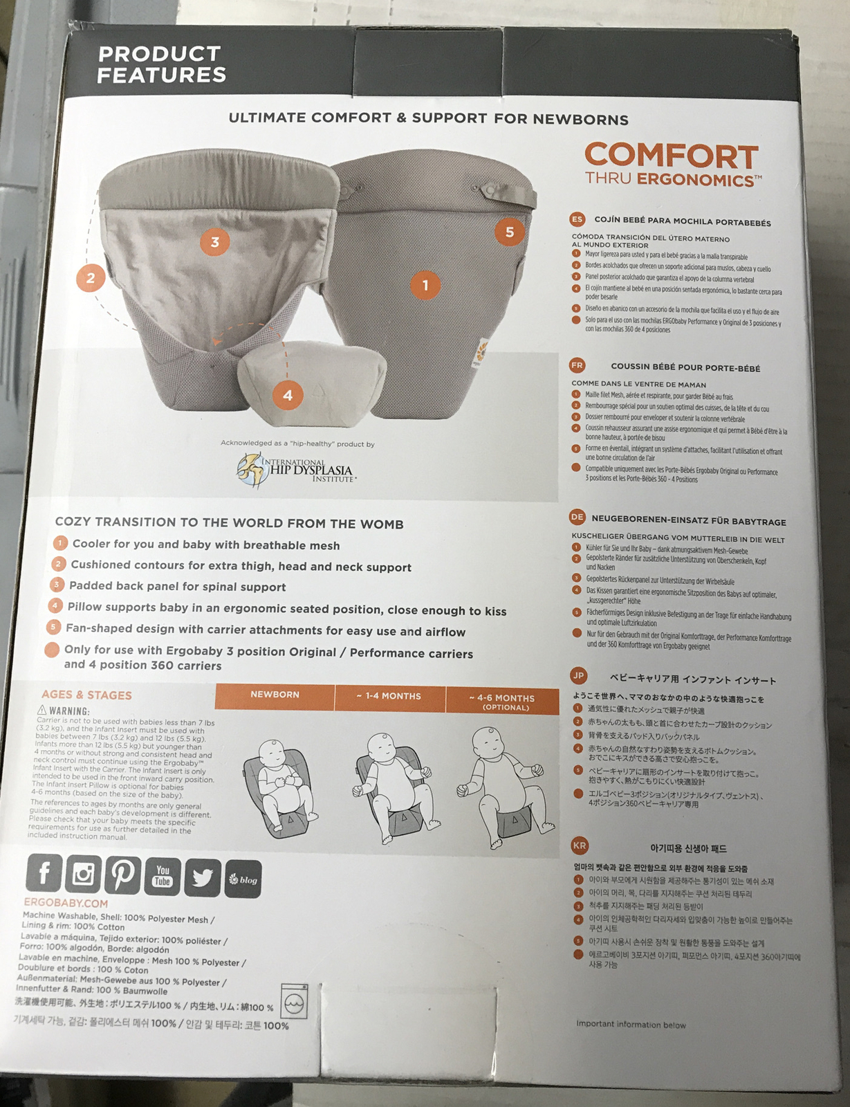 Ergobaby Easy Snug Infant Insert Cool Mesh Grey Iipcmgryv3 For Sale Online Ebay Ergobaby Easy Snug Infant Insert Cool Mesh Grey Iipcmgryv3 For Sale Online Ebay