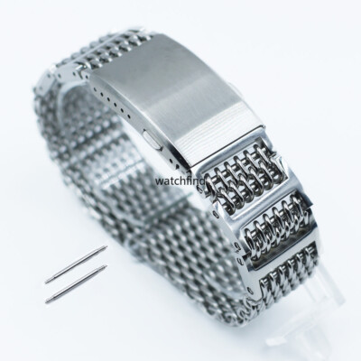 H-Link Solid Extend Verschluss Screws Edelstahl Mesh Uhrenarmband Strap Armband