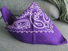 NEW HIPSTER BIKER DEEP PURPLE PAISLEY FACE COVER HEAD WRAP NECK SCARF BANDANA