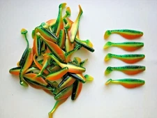 50 pack - 3" Paddle Tail Shad - FIRETIGER - Paddle Tail Swim Bait - USA