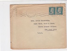 Republique France 1932 to USA Personal Wax Seal on Back Stamp Cover Ref 23405