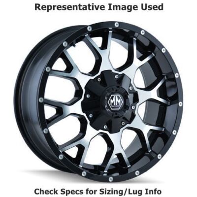 Wheel Group 8015-2176B Mayhem Warrior 8015 20x10 Wheel - Black Machined Face NEW