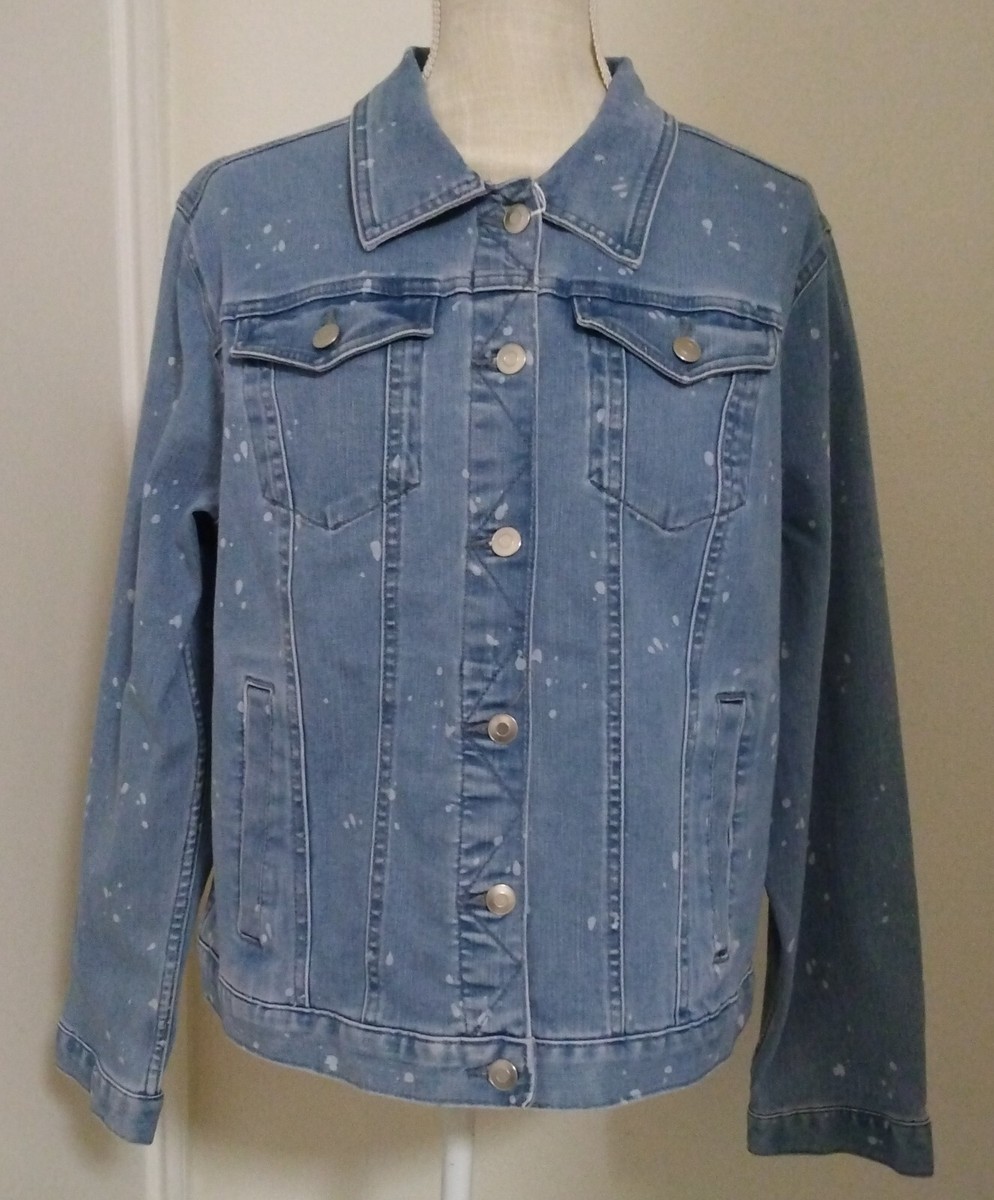 Decorative Western Women's Christmas Denim Jacket XL16-18