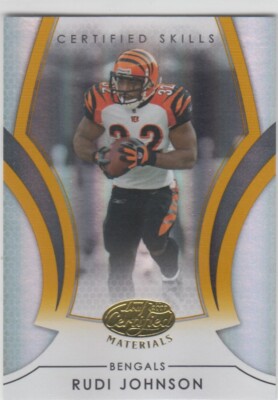 2007 Rudi Johnson Leaf Certified Materials SKILLS GOLD Parallel /25 - #9 