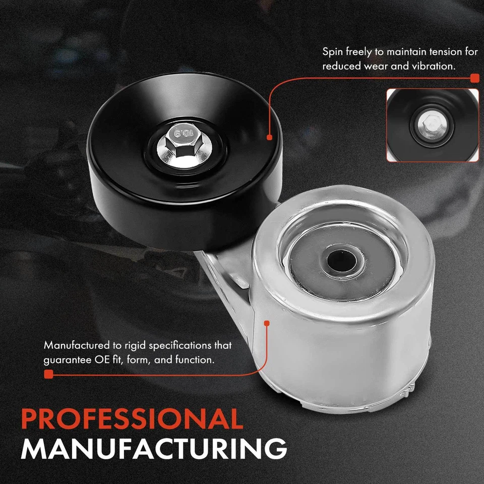 New Belt Tensioner w/ Pulley for Chevrolet Blazer C1500 K1500 Suburban GMC G1500 - Image 4 of 4