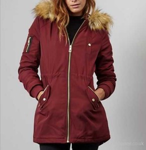 lipsy faux fur hood longline padded coat