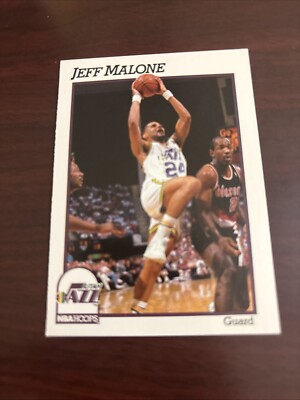 1991-92 NBA Hoops Jeff Malone #210 Utah Jazz Mississippi State Bulldogs NM-MINT