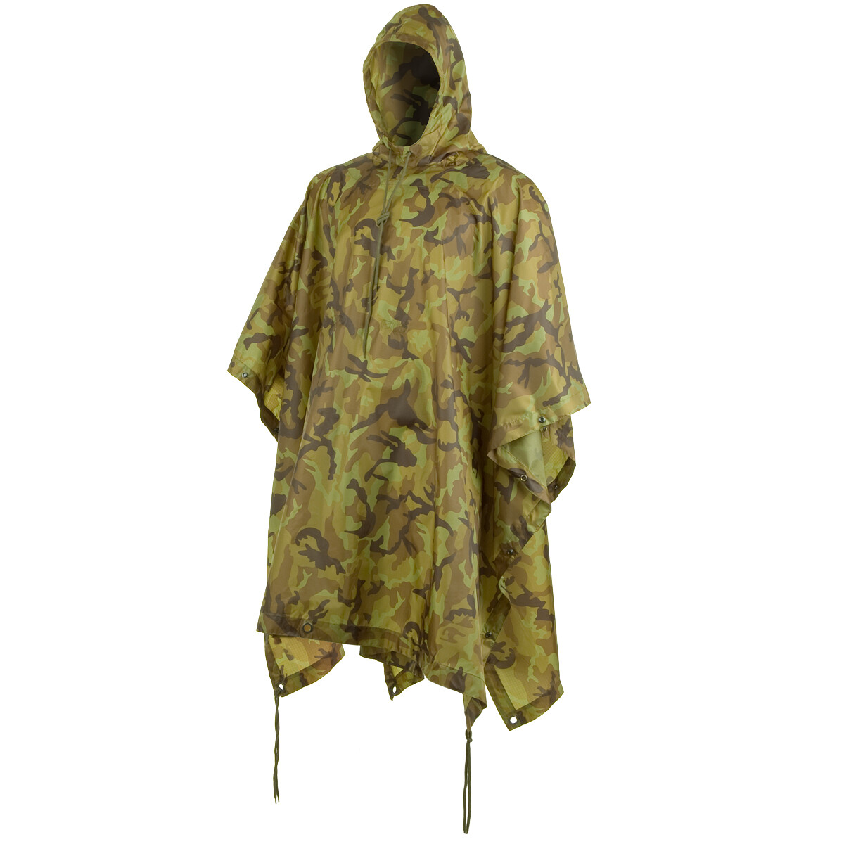 Military Waterproof Ripstop Hooded Poncho Basha Hiking