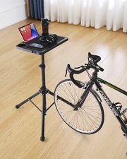 VEVOR Stationary Cycling Desk Bike Trainer Fitness Desk with Triangle Support