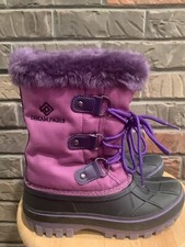 Dream Pairs Forester Girl  s Pink Rubber Fuzzy Zipped Boots Size 1