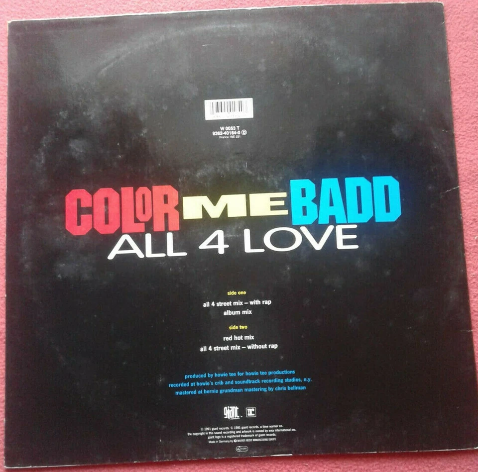 Color Me Badd / All 4 Love / 4 Mixes 12" Maxi 1991 - Bild 2 von 2