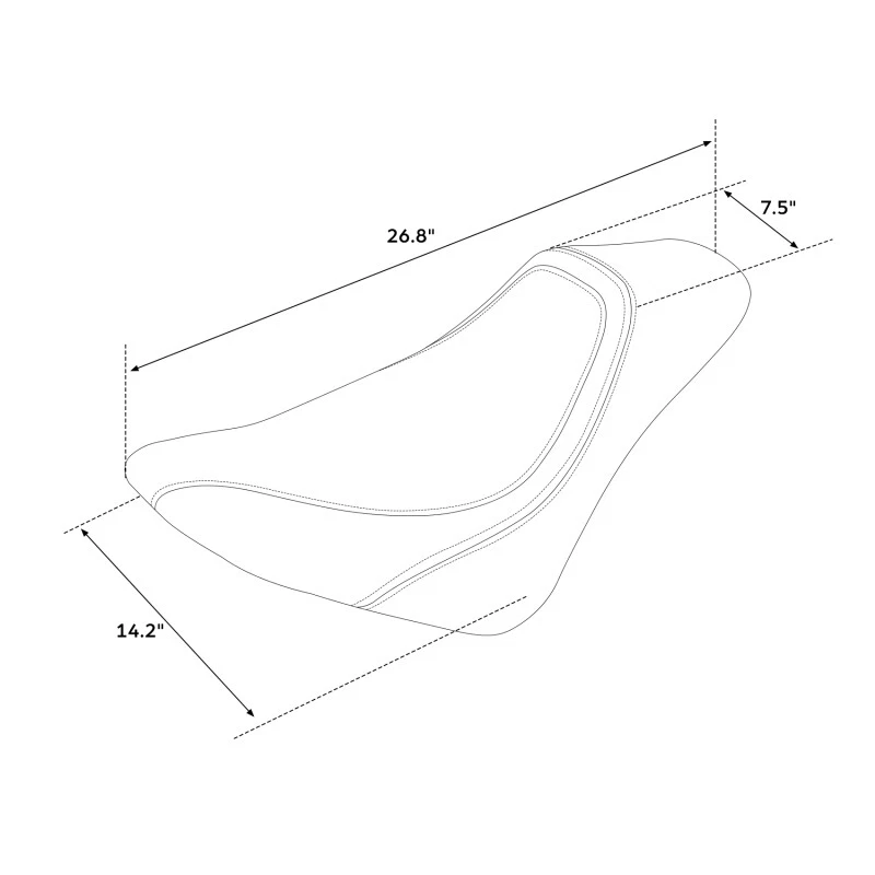 Solo Driver Seat For Harley Davidson Softail Heritage Classic Deluxe FLDE 18-Up - Image 2 of 4