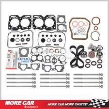 Head Gasket Bolt Set Timing Belt Kit for 99-03 Subaru Forester Legacy Baja 2.5L