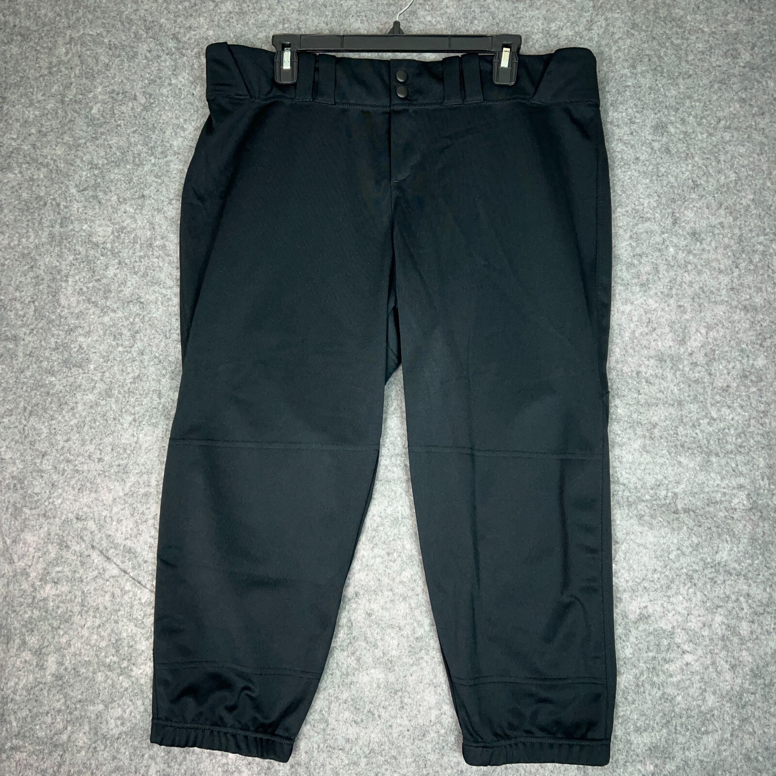 Under Armour Mens Football Pants 2XL XXL Black White Snap Button 3/4