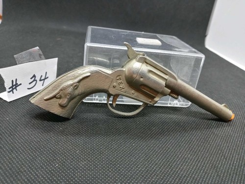 HUBLEY 1960 TEXAN PULL FINISH Toy Gun Western Sherriff - L 6" X W 3" X 1 1/4" - Picture 4 of 5