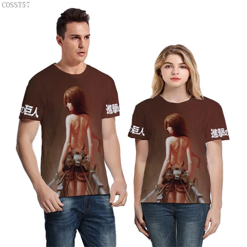 Attack on Titan: Mikasa Ackerman Cosplay T-shirt Anime Print Short Sleeve Tops - image 3 of 4