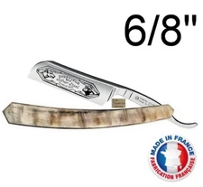 Thiers Issard 889 Sheep & Wolf 6/8" Straight Razor Ram's Horn Scales France