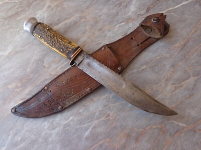VTG RARE WW1 WWI ED WUSTHOF SOLINGEN HUNTING SAW KNIFE ANTLER