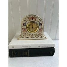 Vintage Royale Stratford Bone China Dome Mantel Clock Staffordshire England
