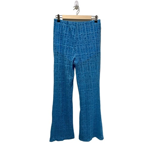 Free People Damen M In The Night Spitzen Schlaghose blau Gummibund Pull On - Bild 5 von 8
