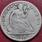 1855 O Seated Liberty Half Dollar 50c Better Grade VF Details #77066