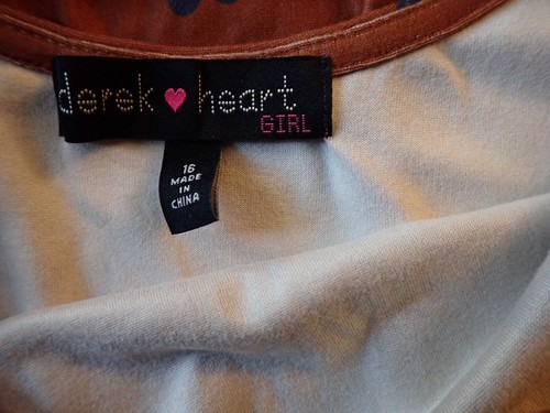 Girls Dress Derek Heart Size 16 Long Sleeve Brown Casual or Special Occasion - Picture 16 of 17
