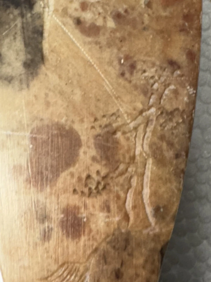 古董微型亚洲阿拉巴斯特石芽花瓶雕刻两面 — 第 4/4 张图片