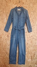  Denim Long Sleeve Belted Jumpsuit Size 12