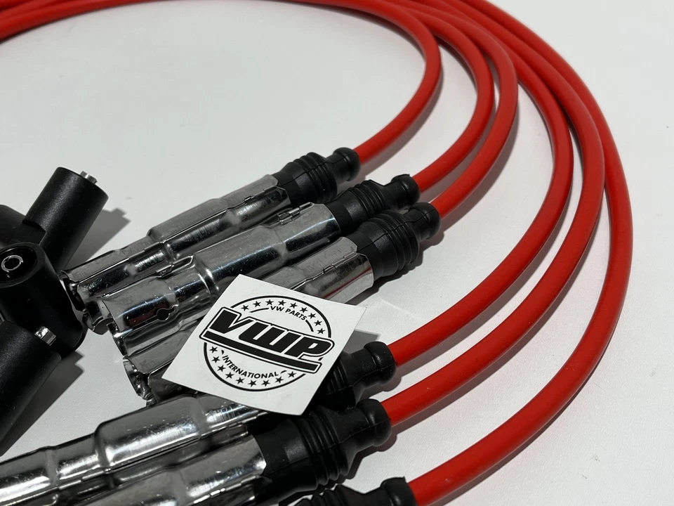 7mm Red Silicone Ignition Leads Coil Pack Leads New for VW Golf MK3 VR6 - Image 2 of 4
