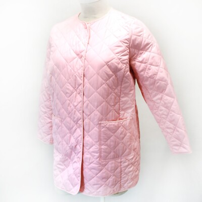 Talbots Plus Pink Collarless Lined Quilted Pockets Blazer Jacket 1X