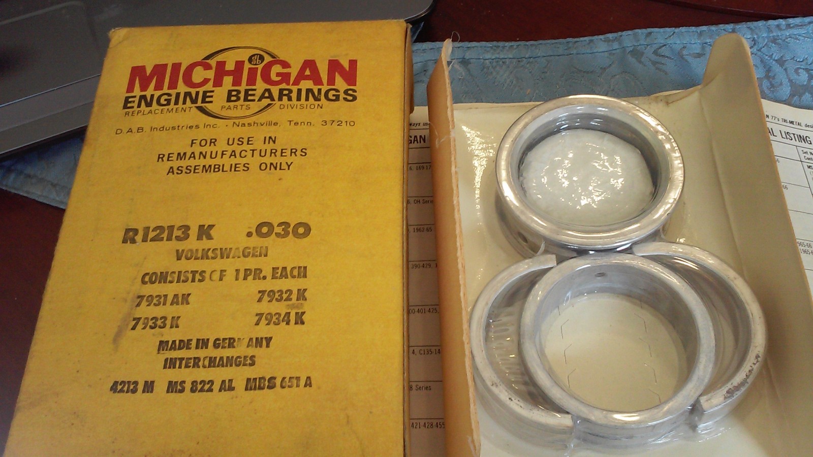1213K .030 Michigan engine bearings Main Bearings. (4213M) (MS822AL) eBay