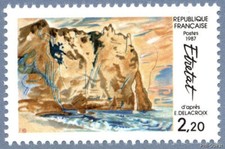 Timbre 1987 - Etretat d'après Delacroix - N° 2463