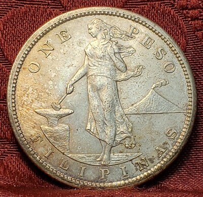 1909-S Philippines US Silver One Peso Coin | eBay
