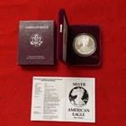 1990-S American Eagle Silver Proof 1 oz. Bullion Coin with Box & COA GEM FROSTY