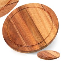 Schneidebrett Holz 25 Cm Servierbrett Rund Excellent Houseware 259696
