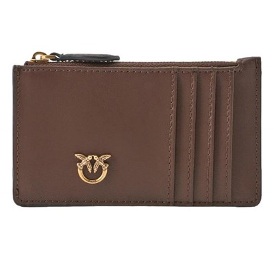 Pinko Women's Card Holder Airone Chardholder Vitello Silk 100251 L74Q Brown