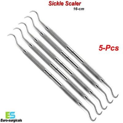 3. Stück Parodontalsichelschuppen Zahnsteinentferner Zahnfleisch Zahnfleischhygiene Instrument