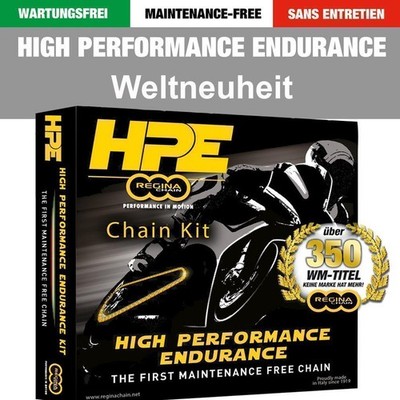 Kettensatz für Cagiva W8 125 mit wartungsfreier Regina Gold HPE Rennkette